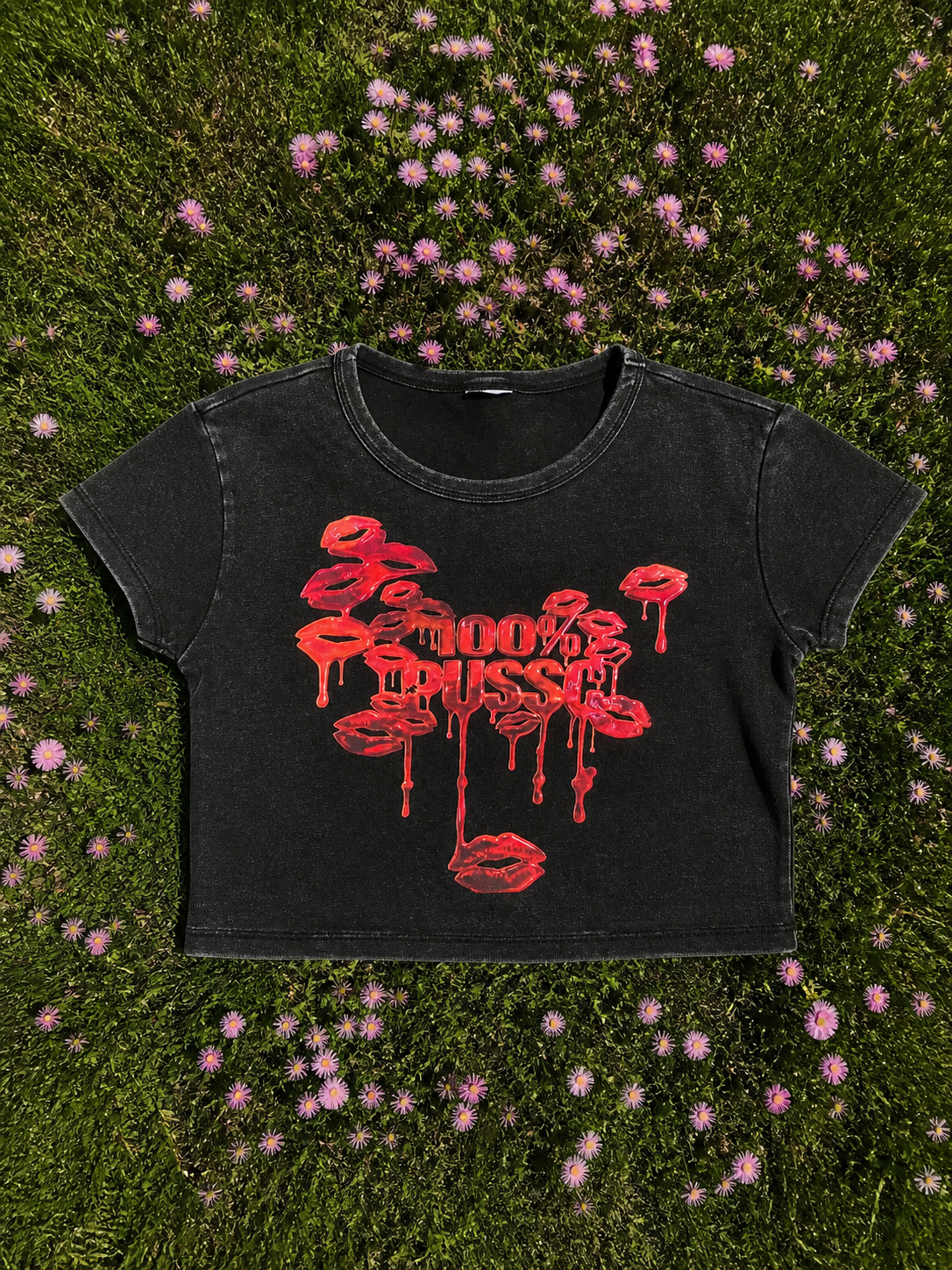 100% PUSSC Fitted Crop Top